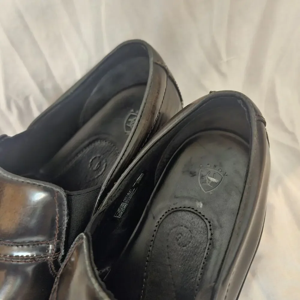 Ariat Brown Leather Slip On Clogs Mules Shoes Size 11 B